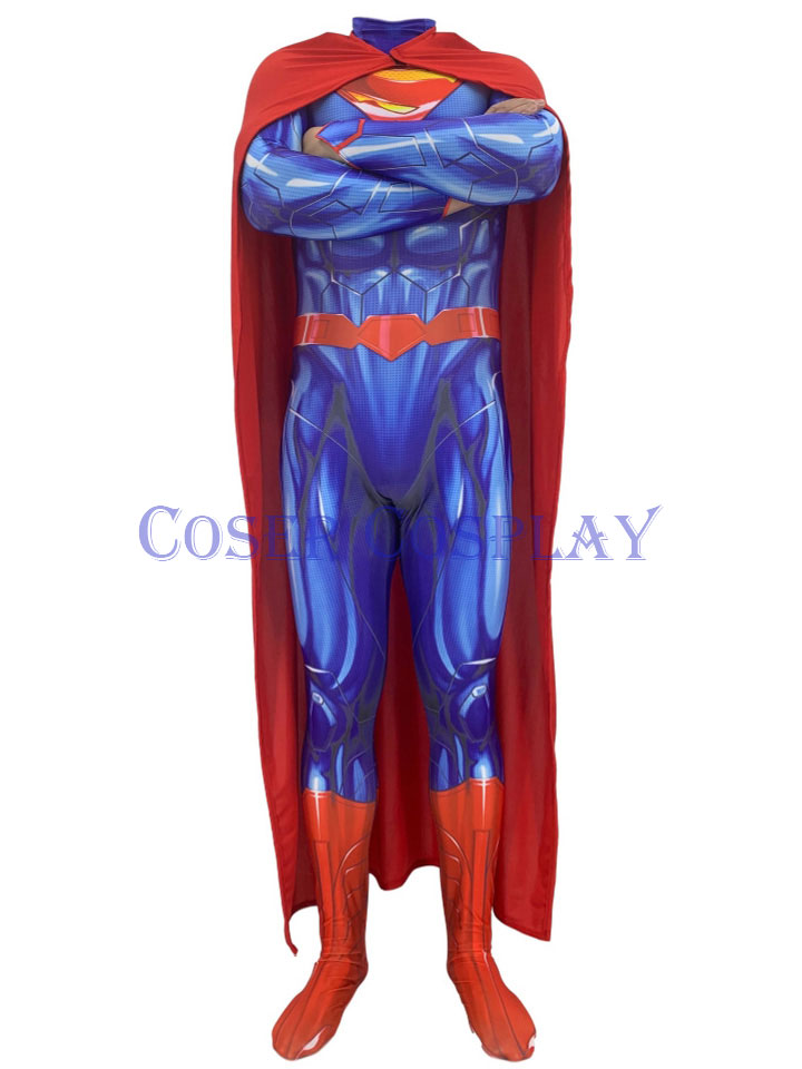 2019 New 52 Superman Costume With Cape Halloween 0906