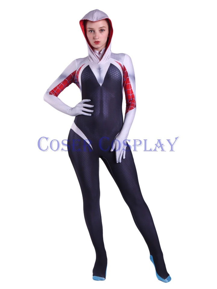 2019 Spider Woman Gwen Stacy Halloween Costumes Kids 0906
