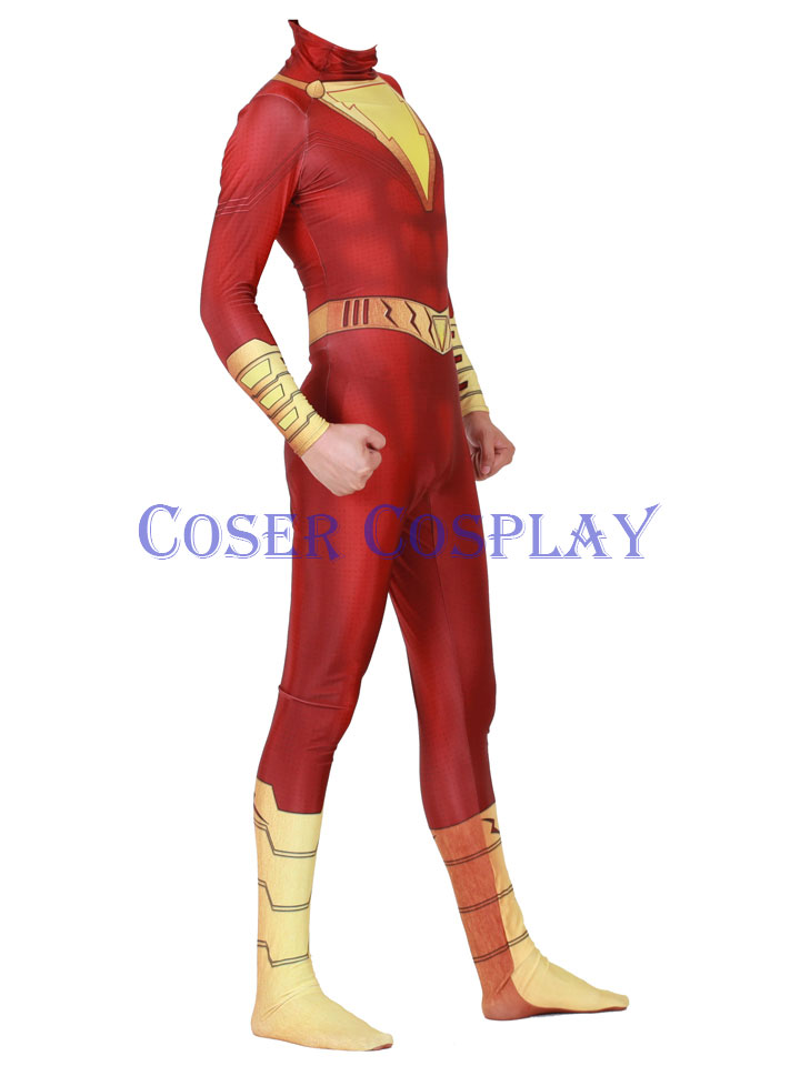 2020 Shazam Captain Marvel Cosplay Costume Superhero Cape 1129
