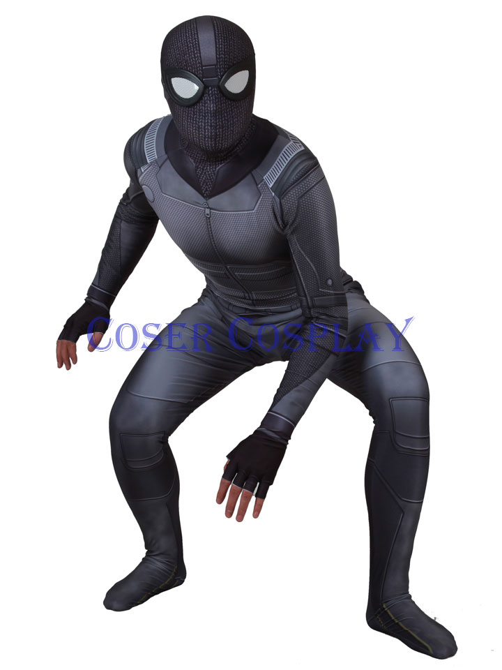 2020 Spider Man Far From Home Black Batsuit Costume 1129