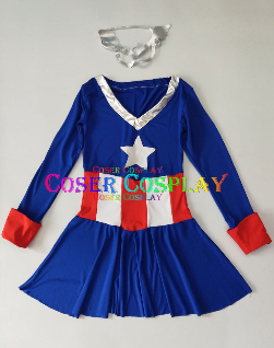 Captain America Chavez Coplay Costume Halloween Dress