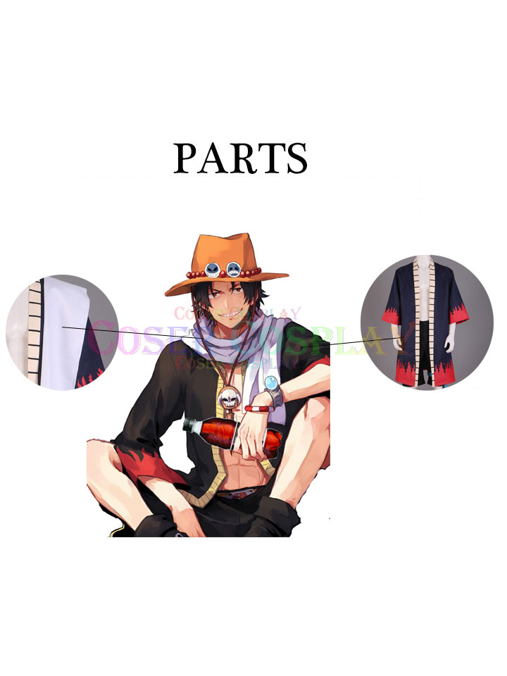 Cheap One Piece Portgas D Ace Hat Anime Cosplay Cowboy Hat Mens Womens Kids