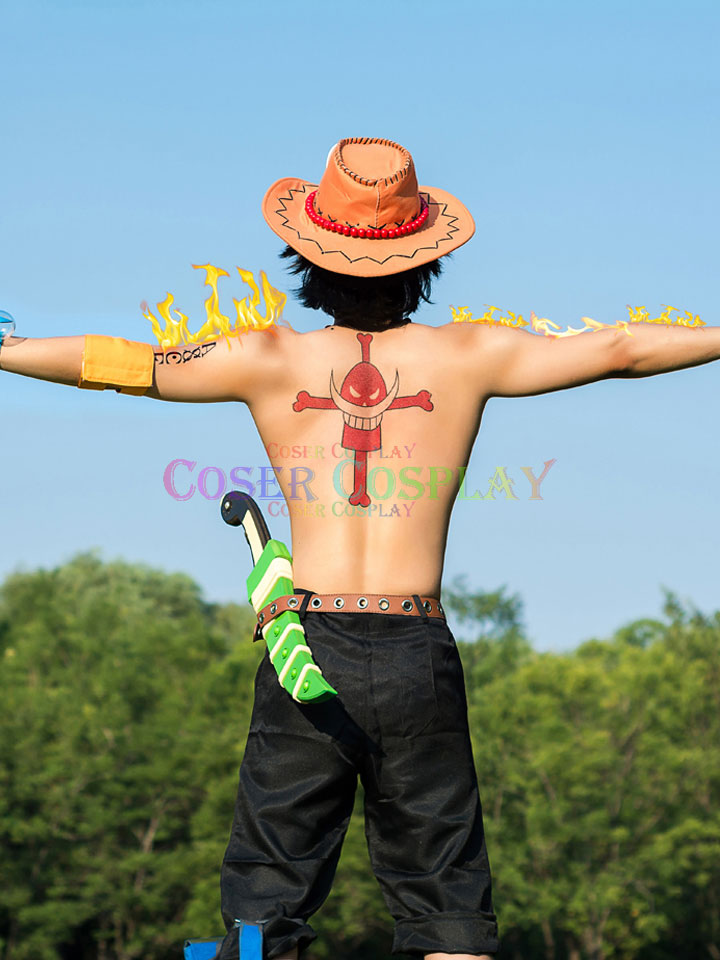 1901 ONE PIECE Portgas D Ace Anime Cosplay  Costume