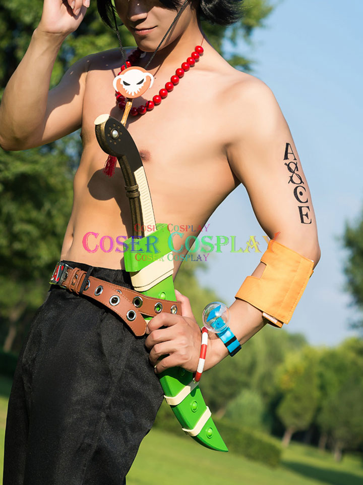 1901 ONE PIECE Portgas D Ace Cosplay Wooden Dagger Anime