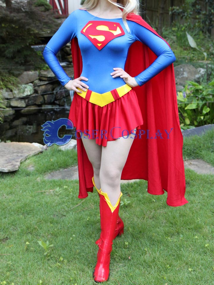 2018 52 Supergirl Cosplay Costume With Cape
