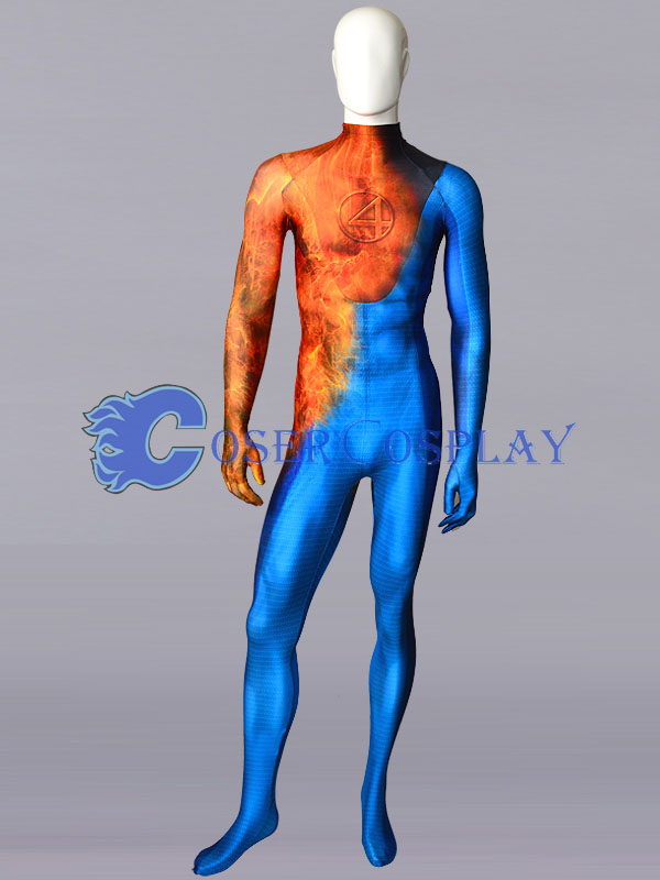 2018 Fantastic Four Human Torch catsuit Costume