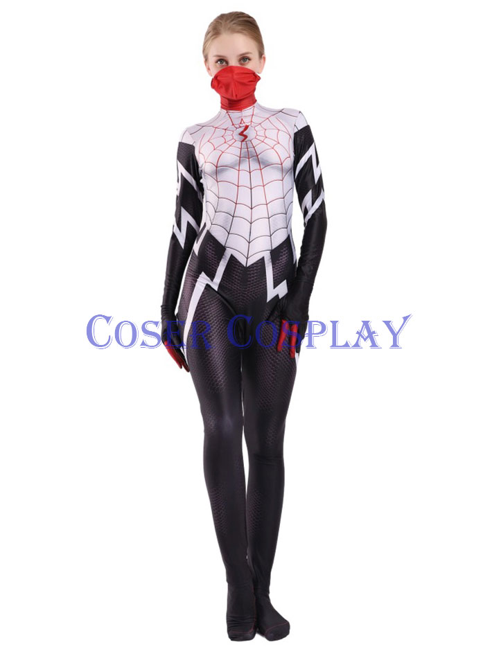 2018 Silk Spider Girl Cindy Moon Halloween Costume Kids 0911