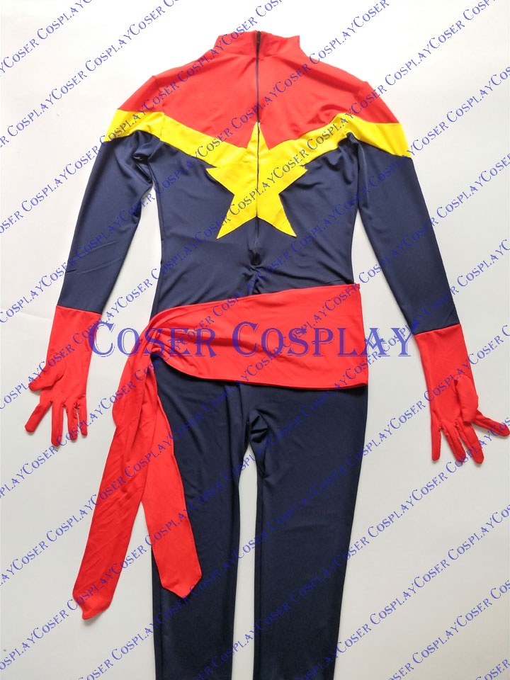 2019 Captain Marvel Carol Danvers Cosplay Costume Catsuit 0325