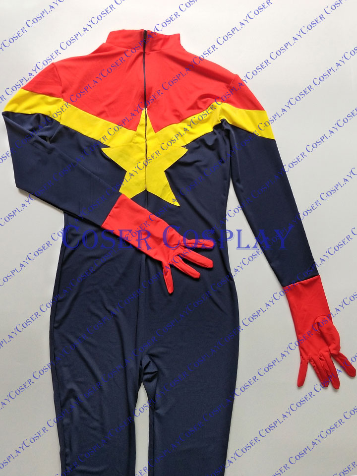 2019 Captain Marvel Carol Danvers Cosplay Costume Catsuit 0325