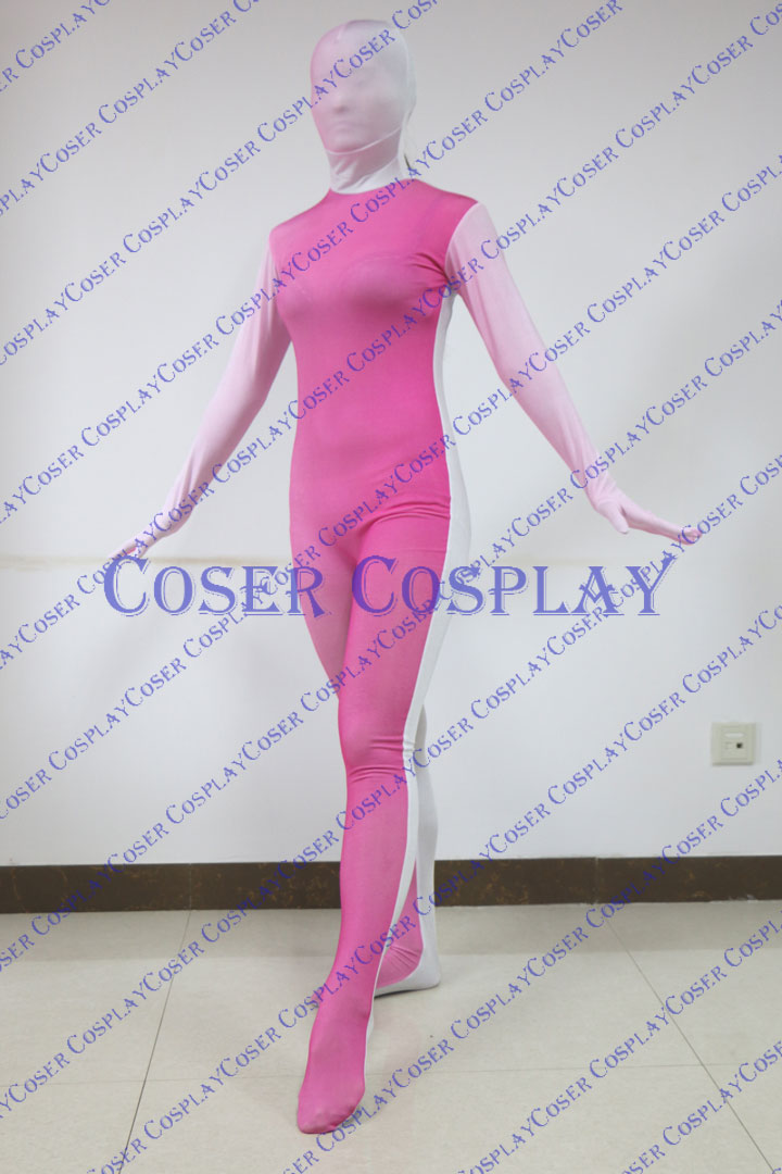 2019 Fushia White Pink Full Body Zentai Sexy Woman Halloween 0305