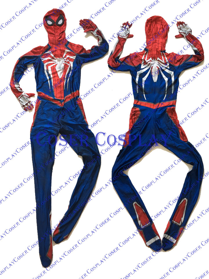 2019 PS4 Spiderman Cosplay Costume Zentai Halloween 0531