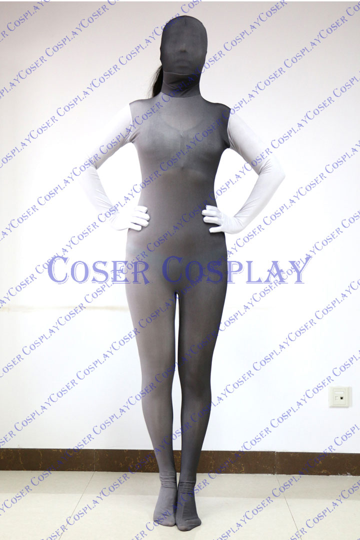 2019 Split Zentai Sexy Halloween Costumes Dark Black 0305