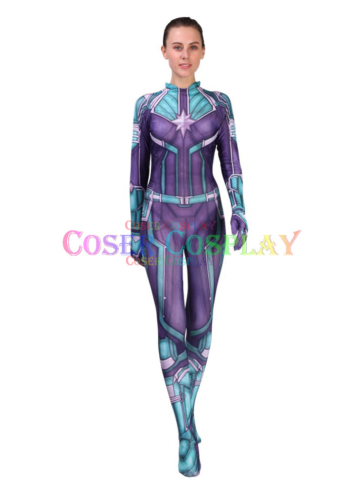 2020 Captain Marvel Carol Danvers Catsuit For Halloween