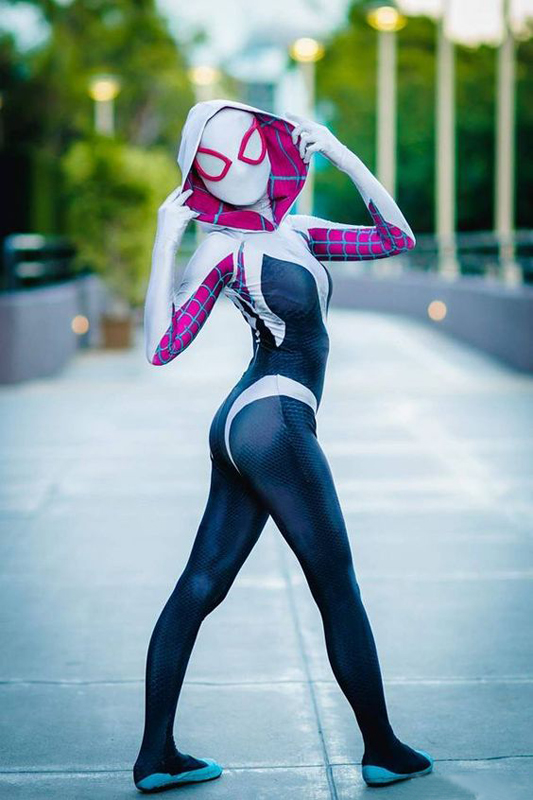 Amazing Spider Woman Gwen Stacy Spider Gwen Costume For Halloween 16081202