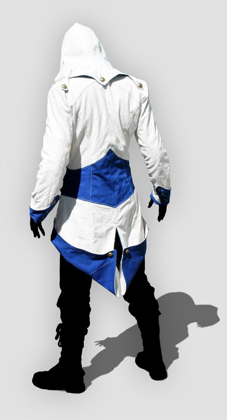 Assassin's Creed III Connor Blue And White Jacket Cosplay Costume