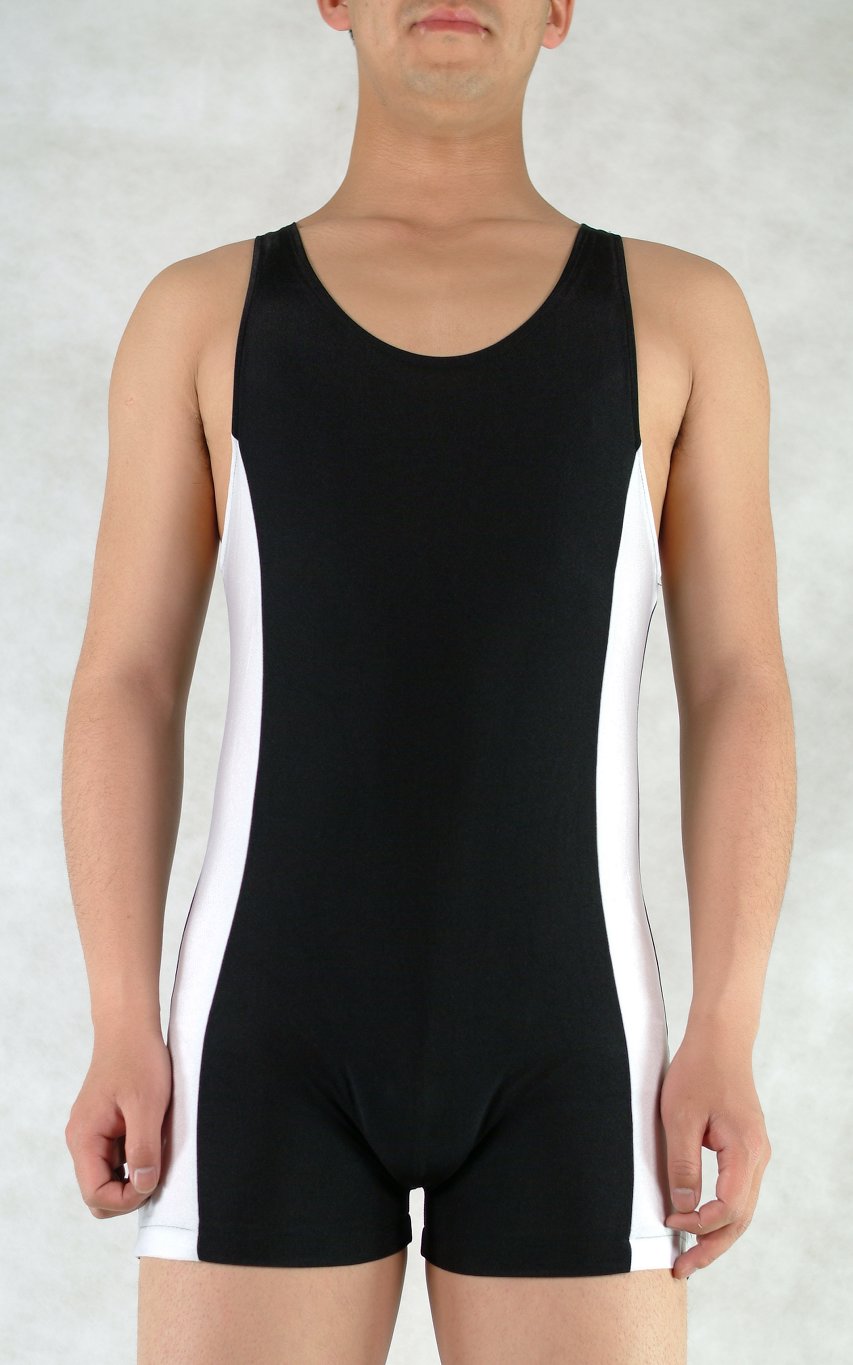 Black White Lycra Gym Suit Leotard | cosercosplay.com