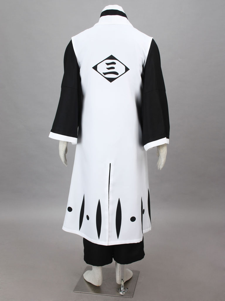 Bleach Gotei Thirteen Gin Ichimaru  Captain of the 3rd Division Soul Reaper Kimono Cosplay Costumes