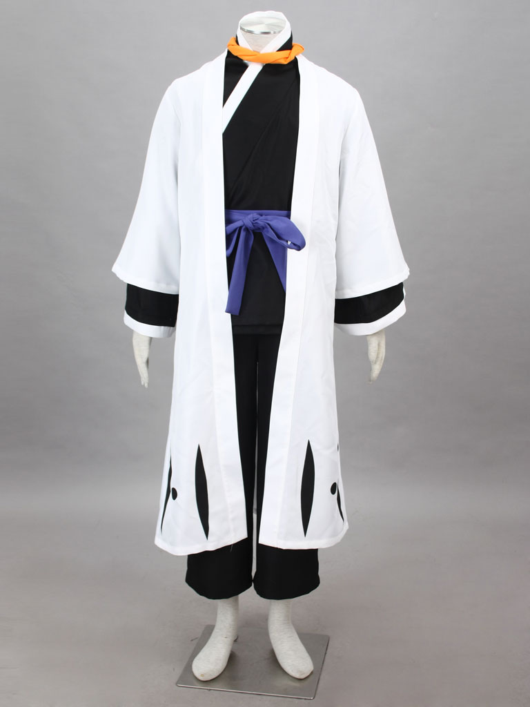 Bleach Gotei Thirteen Kaname Tosen Captain of the 9th Division Soul Reaper Kimono Cosplay Costumes