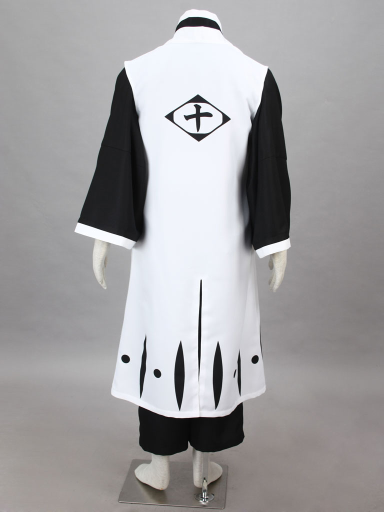 Bleach Gotei Thirteen Toshiro Hitsugaya Captain of the 10th Division Soul Reaper Kimono Cosplay Costumes