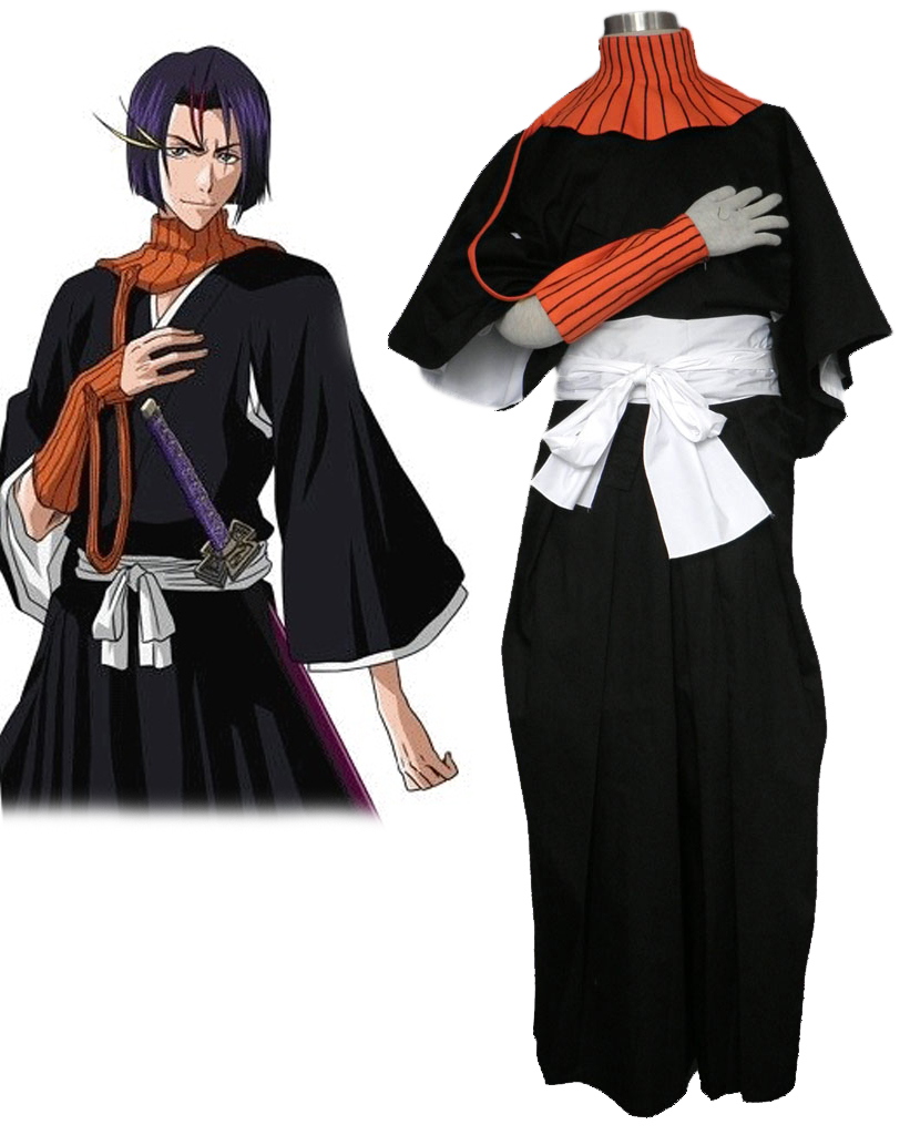 Bleach Yumichika Ayasegawa Soul Reaper Kimono Cosplay Costumes.