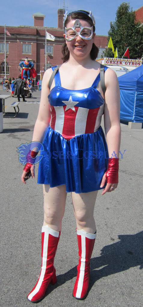 Captain America Cosplay Costume Summer Dress