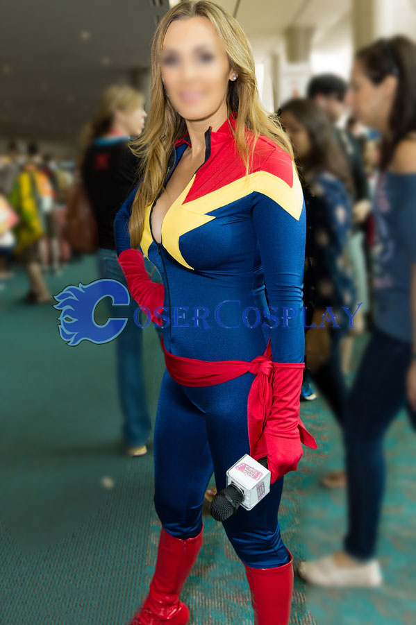 Captain Marvel Carol Danvers Sexy Cat Suit