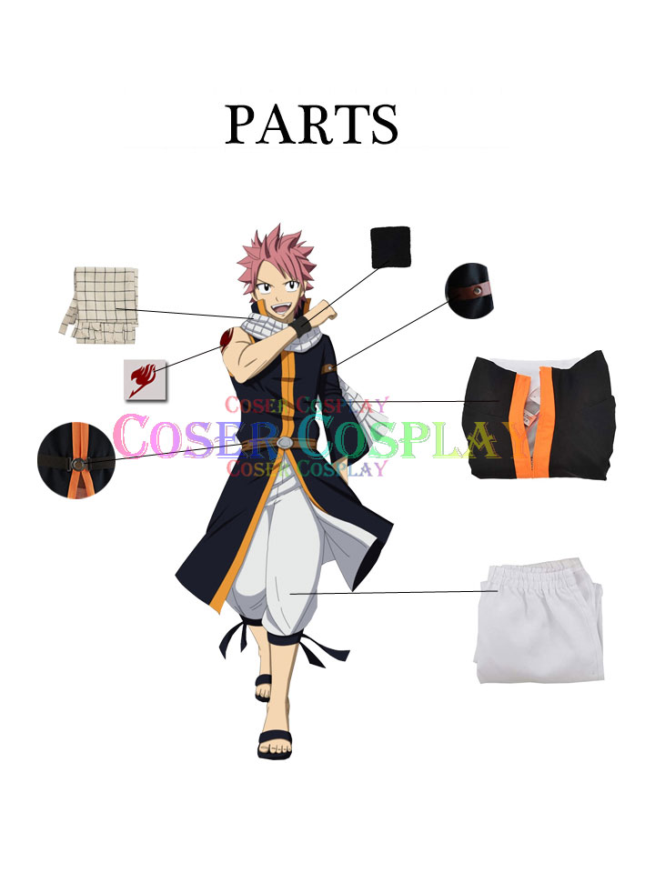 Anime Fairy Tail Natsu Dragneel Cosplay Costume