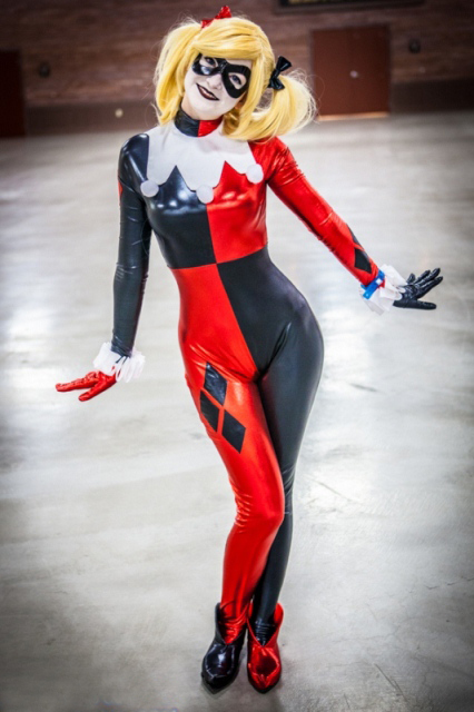 Harley Quinn Cosplay Costume Halloween Catsuit 15112095