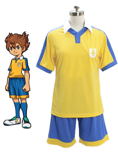 Inazuma.Eleven.Go Tenma Matsukaze Raimon Eleven Soccer team Summer Uniform Cosplay Costume