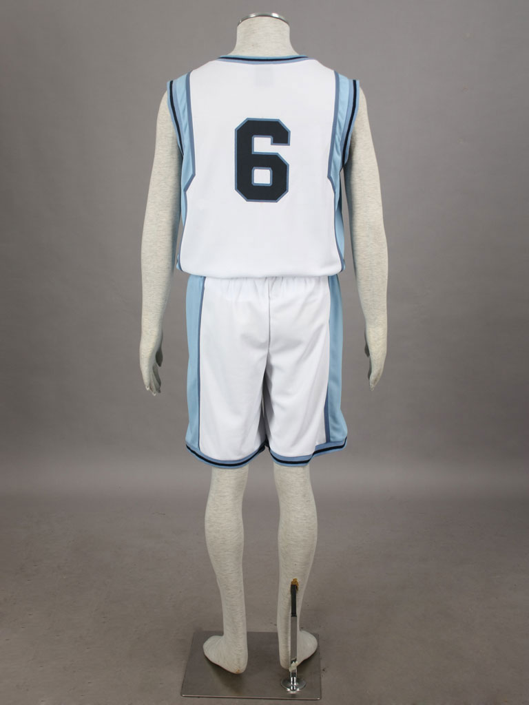 Kuroko's Basketball Daiki Aomine Teikō Middle School's basketball team Uniform White Number 6 Cosplay Costume