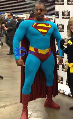 Light Blue Halloween Catsuit Superhero Capes