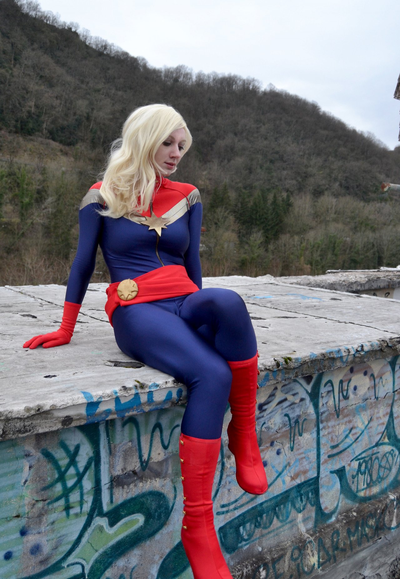 Ms.Marvel Carol Danvers Catsuits Women Costume