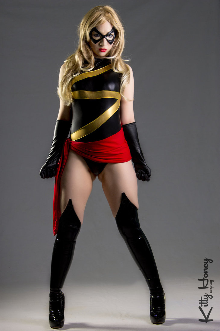 Ms.Marvel Carol Danvers Sexy Cosplay Costume