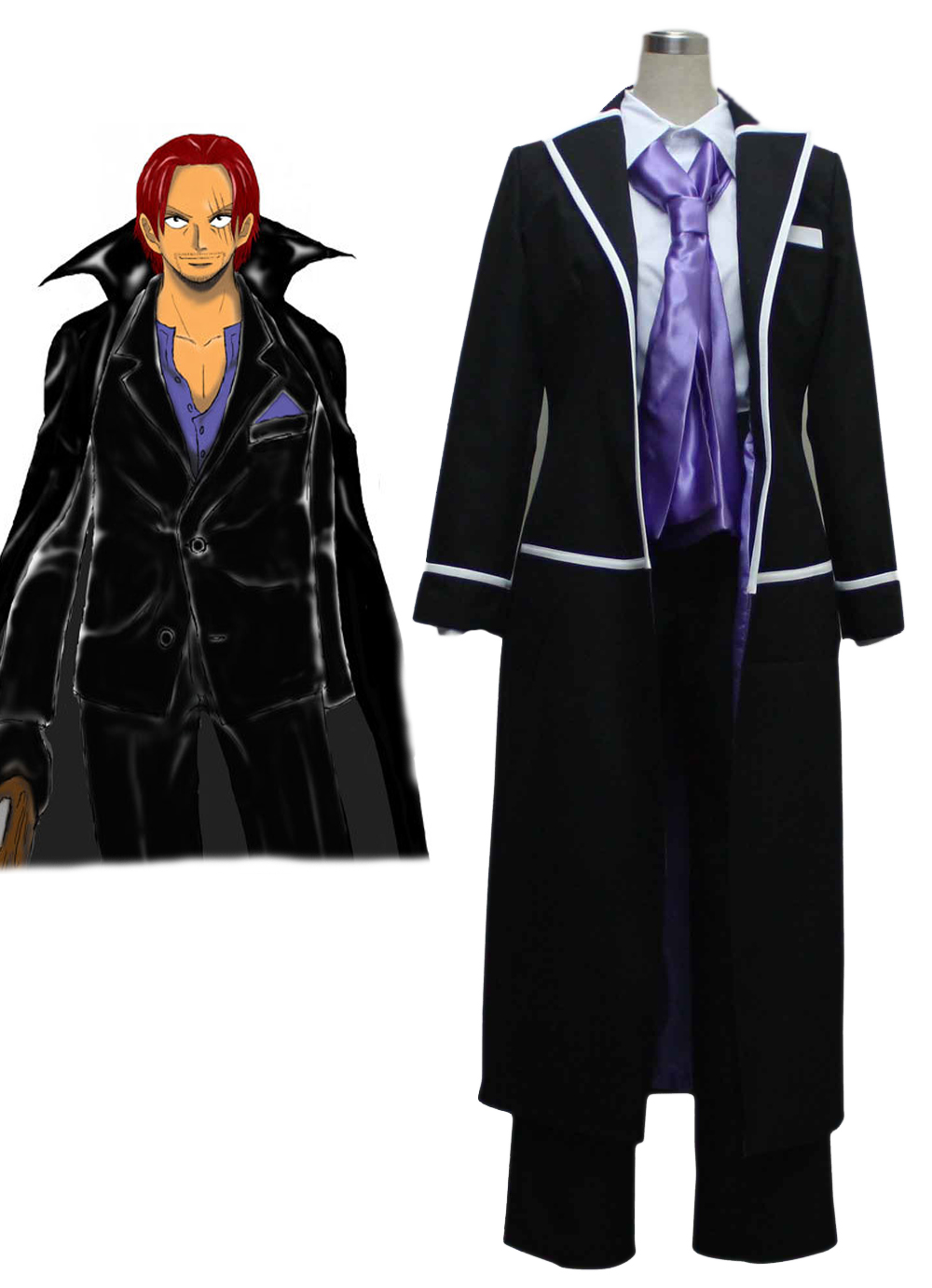 One Piece "Red-Haired" Shanks Suit Cosplay Costume