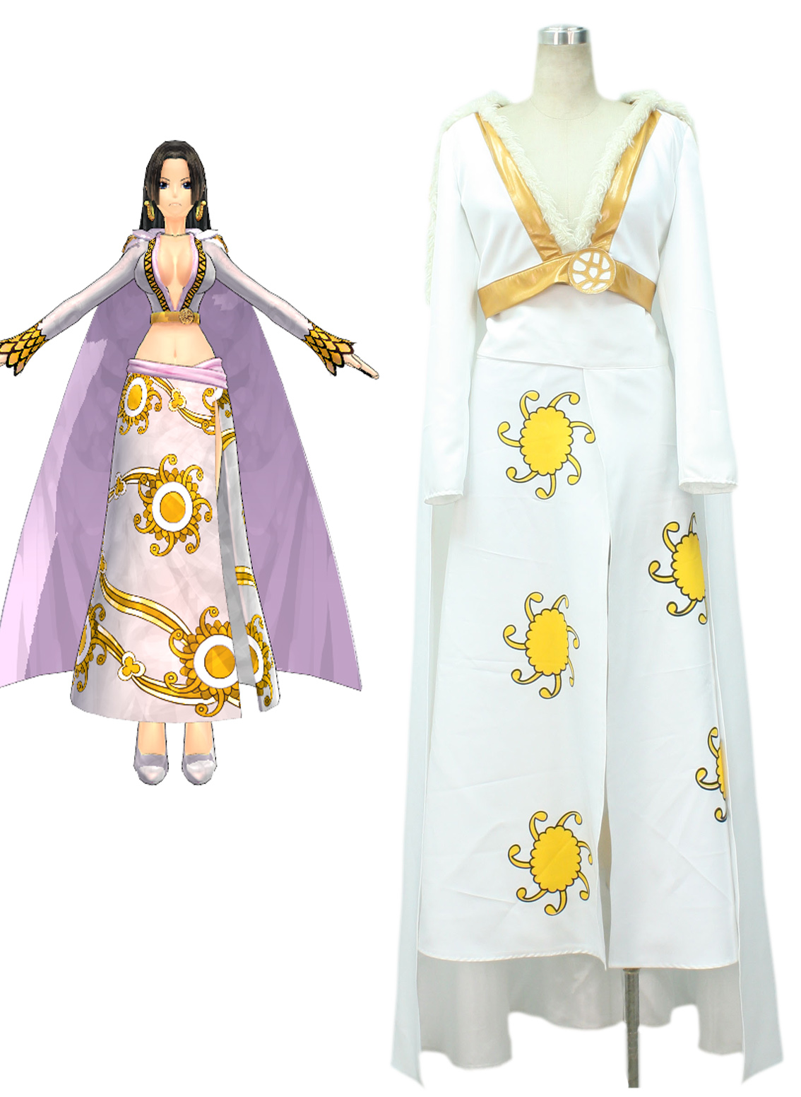 One Piece Seven Warlords of the Sea Pirate Empress Snake Princess Boa Hancock White Cosplay Costume