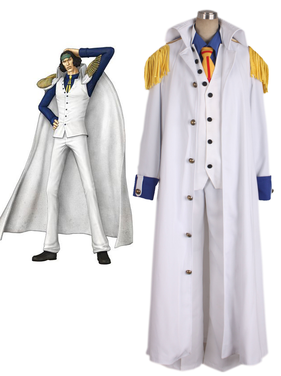 One piece Aokiji Kuzan Navy Admiral Uniform Cosplay Costume