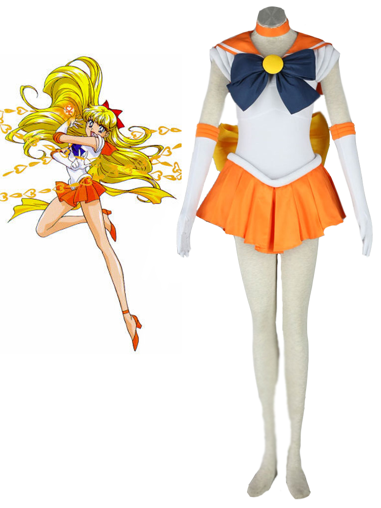 Sailor Moon Sailor Venus Minako Aino Fighting Uniform Cosplay Costume