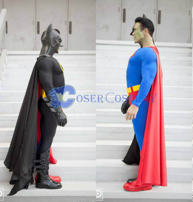 Split Batman Costume Halloween Superhero Capes