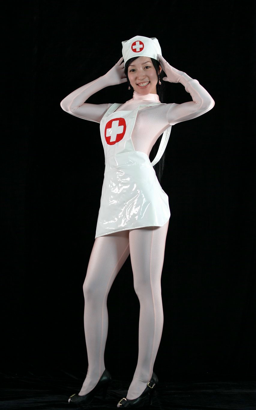 White PVC Apron Nurse Sexy Halloween Costume